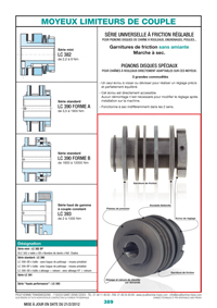 Page 389 : Moyeux limiteurs de couple Moyeux limiteurs de couple
