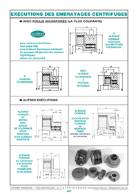 Embrayages centrifuges Embrayages centrifuges