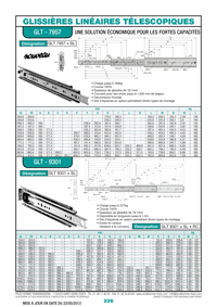 Glissière GLT9301RC à forte capacité de charge Glissière GLT9301RC à forte capacité de charge