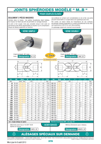 Page 370 : Joints sphéroïdes modèle "M...B"
