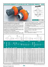 ACCOUPLEMENTS FLEXIBLE EN TORSION OMEGA - ACO ACCOUPLEMENTS FLEXIBLE EN TORSION OMEGA - ACO