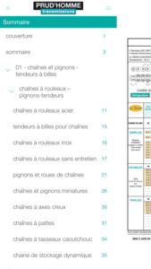 Le catalogue Prud'homme Transmissions sur tablettes et téléphones Le catalogue Prud'homme Transmissions sur tablettes et téléphones