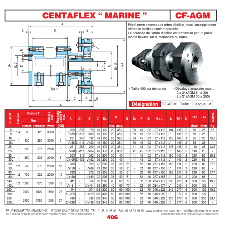 Accouplement Marine CF-AGM Accouplement Marine CF-AGM