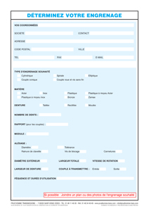 Détermination Engrenage