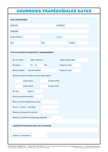 Déterminer une courroie trapézoïdale