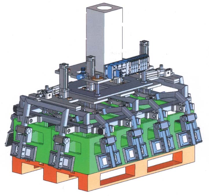 Manutention de caisses de bouteilles en verre