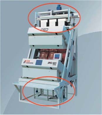 Installation de tri des feuilles de thé