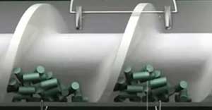 Vis d'archimède monoblocs en plastique